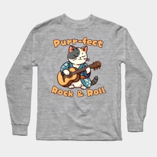 Rock and roll cat Long Sleeve T-Shirt